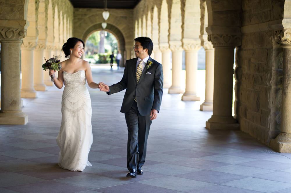 Stanford Halls Wedding Portrait