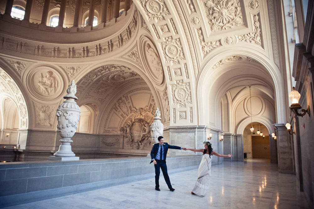 Couple Dancing In San Francisco City Hall