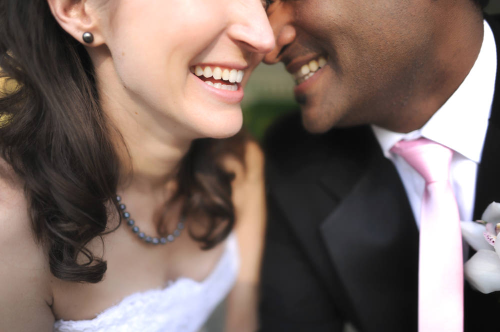 Couples Smiling Wedding Portrait