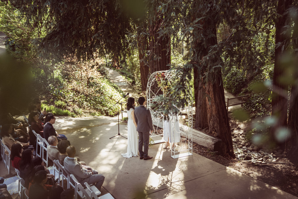 Redwoods wedding ceremony at Piedmont Community Hall wedding