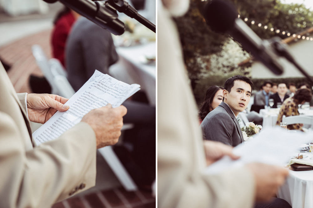 Father of the bride speech during Piedmont Community Hall Wedding