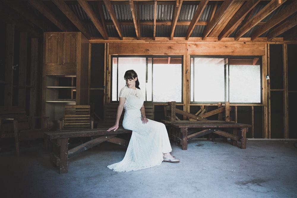 Rustic Napa cabin inspired bridal wedding photography