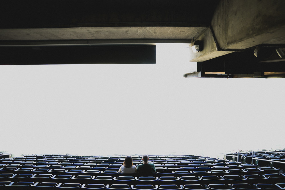 Inception style baseball stadium engagement shoot idea