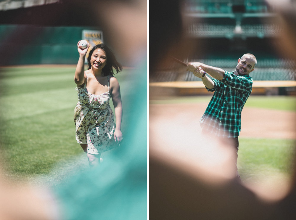 How to book a baseball stadium engagement shoot at Oakland Coliseum