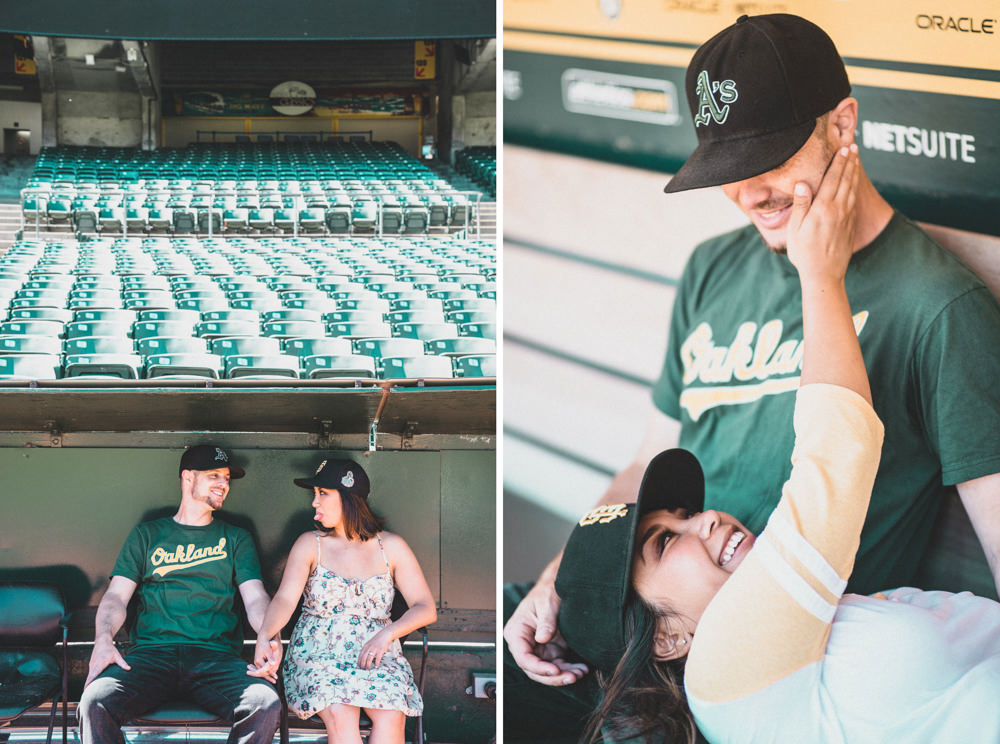 Oakland baseball stadium engagement shoot idea