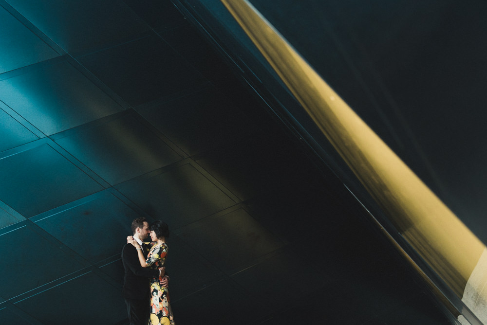 Wedding photography outside Jewish Contemporary Museum