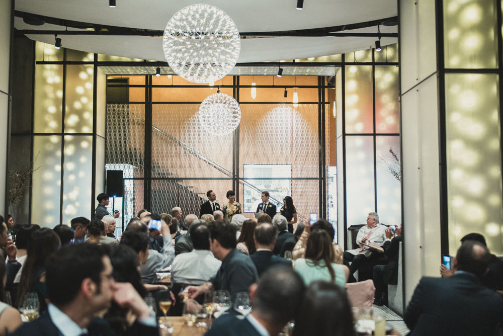 Wedding ceremony at Mourad's in San Francisco