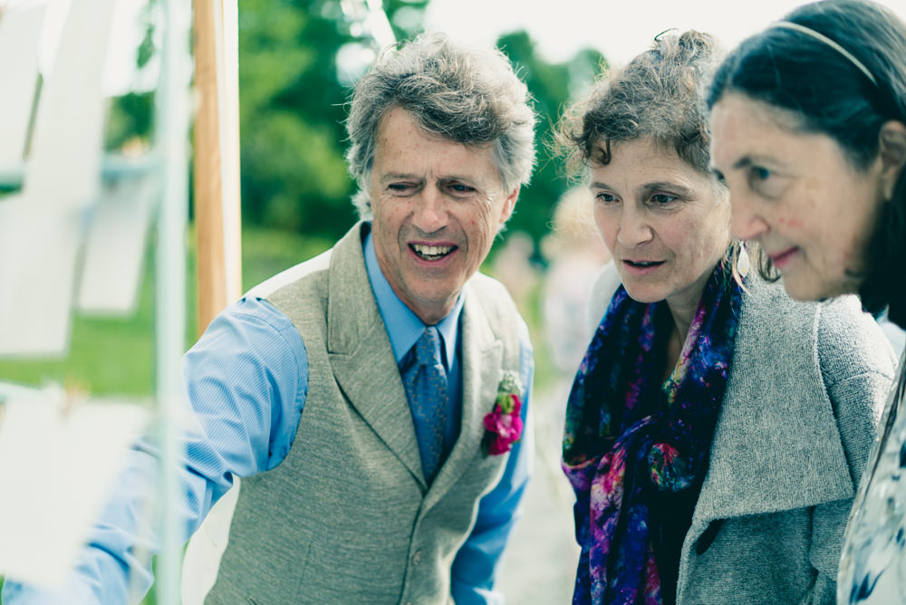 Candid wedding photography of guests