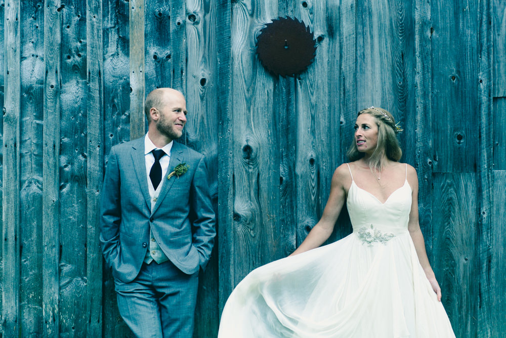 Blue farmhouse wedding shoot in Vermont