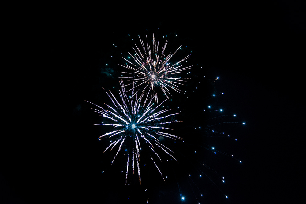 Wedding fireworks in Vermont